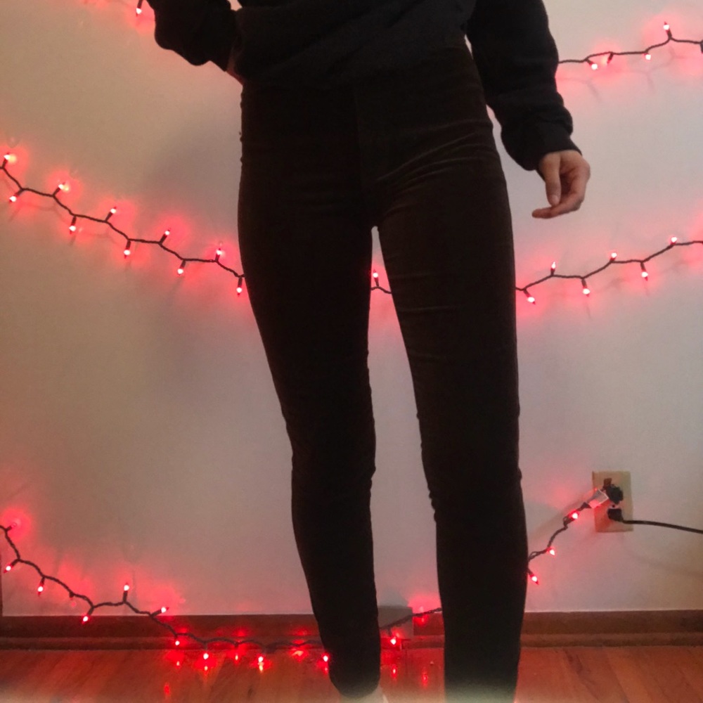 Dark Green Velour Pants